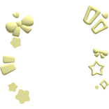 Kawaii pastel yellow confetti decora face filter