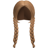 ♡ kawaii pigtail braids in caramel brown