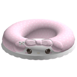 kawaii pink and white bunny floatie