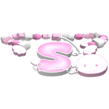 ♡ kawaii pink angel themed S initial