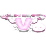 ♡ kawaii pink angel themed V initial