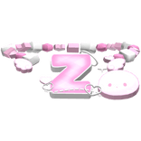 ♡ kawaii pink angel themed Z initial