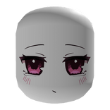 kawaii pink eyes chibi anime face