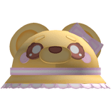 ♡ kawaii pink honey bear ruffle hat w bow 