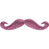  Kawaii Pink Polka Derp Stache (Lowered)