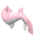 kawaii pink shark tail