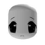 kawaii puppy eyes face mask (white)