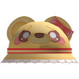 ♡ kawaii red honey bear ruffle hat w bow 