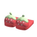 ♡ : kawaii red strawberry slippers