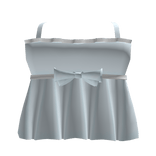 Kawaii ruffled dress with straps in blue