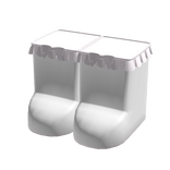 ♡ kawaii ruffled white & pink paw socks