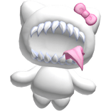Kawaii Scary Monster Waist Plushie in White