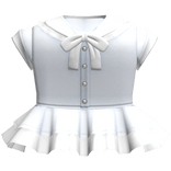 kawaii school button up dress in blue and white