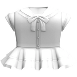 kawaii school button up dress in white