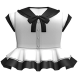 kawaii school button up dress in white and black