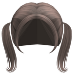 ♡ : kawaii short doll pigtails in ash brown