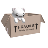 ♡ : kawaii silly kitty in a cardboard box