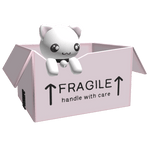 ♡ : kawaii silly kitty in a pink cardboard box