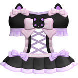 ♡ ⋮ Kawaii Spooky Purple Kitty Corset Dress