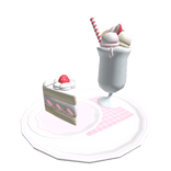 ୨୧: kawaii strawberry cake & icecream tray 