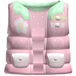 ʚ kawaii strawberry pastel puffer vest red