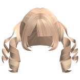 kawaii swirly anime pigtails in blonde