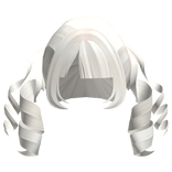 kawaii swirly anime pigtails in white