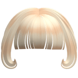 kawaii swirly bangs in blonde
