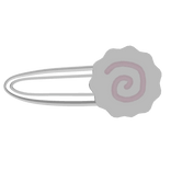 ♡ : ꒰kawaii white & pink fishcake hairclip !!꒱