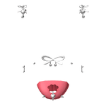 ୨⋮୧ kawaii white face piercings set for sshf