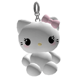 Kawaii White Fluffy Kitty Keychain 1.0
