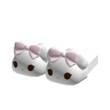 kawaii white kitty slippers