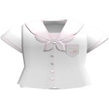 ♡ : kawaii white + pink bunny school top