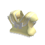 𐔌. kawaii yellow kitty ruffle school uniform top