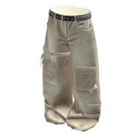 Khaki Baggy Skater Cargo Pants w Straps