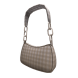 Khaki Gingham Shoulder Bag