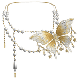 Kim's Golden Pearl Butterfly Necklace
