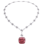 Kim's Raspberry Pink Diamond Necklace