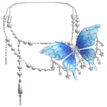 Kim's Sapphire Pearl Butterfly Necklace
