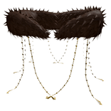 Kingdom Gaian Brown Fur Waist Jewels