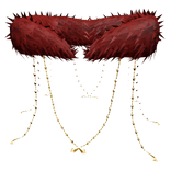  Kingdom Gaian Red Fur Waist Jewels