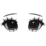 ♡ kitty kawaii black anime eyes