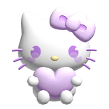 ♡ kitty purple heart plushie (Backpack)