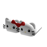 ♡ kitty slippers w a red bow