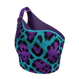 KLZ A - Purple Blue Claw Leopard Crop Top