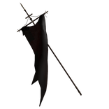 Knight Fallen Gold Flag