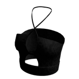 Knitwear Crop Top Black