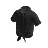 Knot-hem shirt : Black