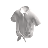 Knot-hem shirt : White