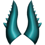 Korblox Teal Candle of Pwnage Horns Add-On